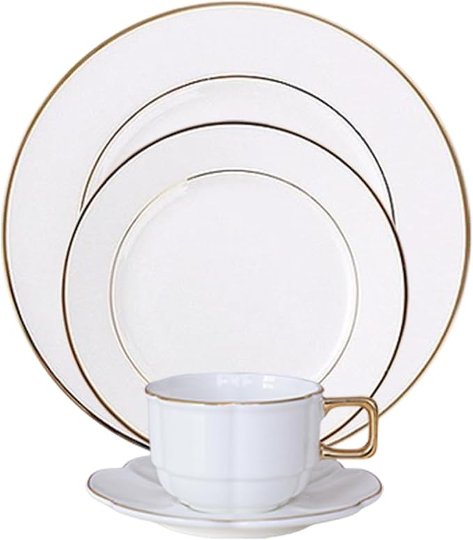 Platinum Dinnerware Set Service for 6Delicate afternoon tea Bone China Dinnerware SetsSteak Dinner Plates Dish Set (24 Pcs)As a gift for family members