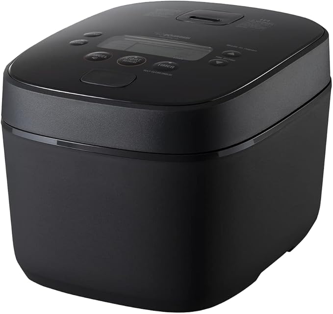Zojirushi NW-QAC18 10-Cup Capacity Flat-Top Induction Cooker and Warmer with Custom Cooking Pan Double Nonstick Coating for Easy Clean-Up (Black)