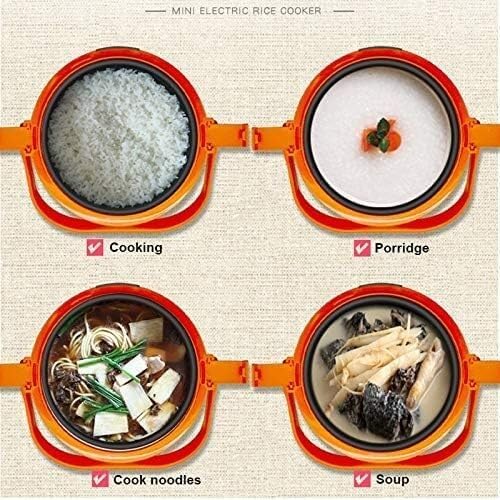 Rice Cooker Multifunctional Rice Cooker Mini Insulation Electric Rice Pot Kitchen Fast Heating Cooking Pot 1.2L(A)