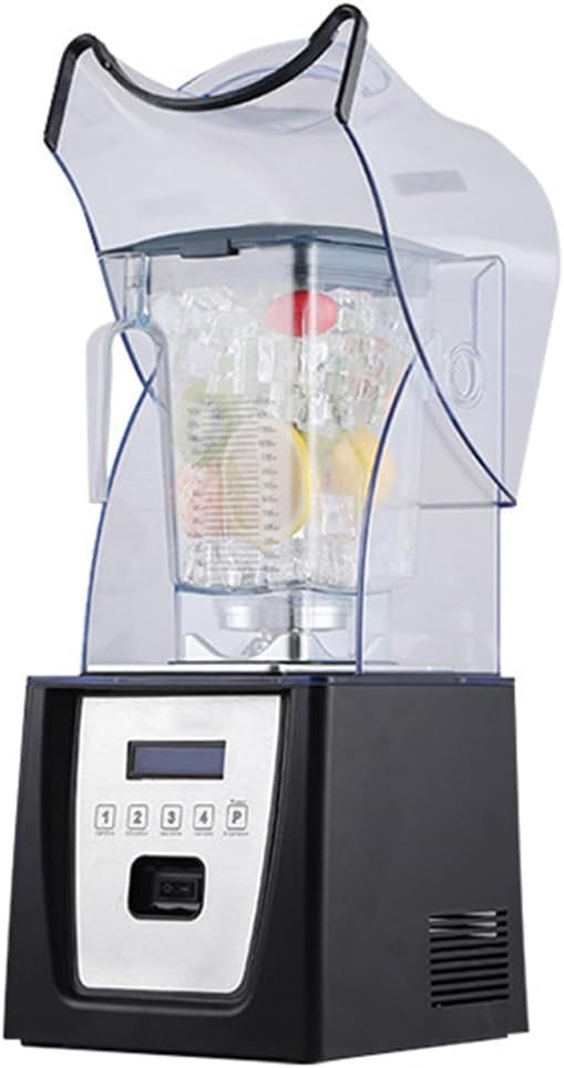 Blender Smoothie Maker Commercial Stand Mixer with Sound Enclosure Automatic Silent Wall Breaking Machine Ice Crusher for Kitchen Milk Tea Coffee Dessert Leisure Shop B