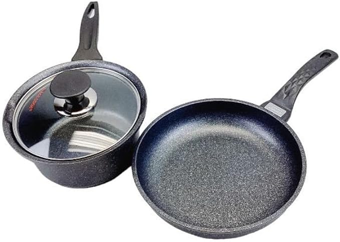 MADE IN KOREA Nonstick Pots and Pans Induction Marble Coating Cookware Set