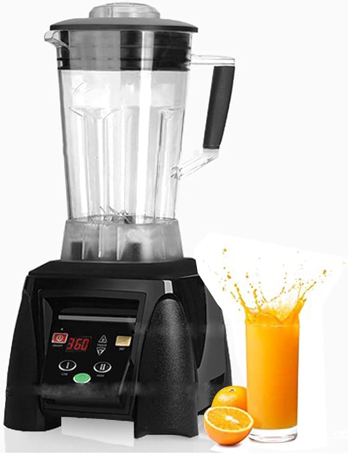 Huanyu Countertop Blender 68 oz 2200W with Speed Control Timer for Fruit Smoothie Ice Soy Milk Hot Soups Frozen Desserts Crush Mix Home Commercial G1100 2L (110V Black)