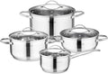 Cookware Cookware Set 8 Piece Stainless Steel Cookware Cookware Set Casserole with Glass Lid Set