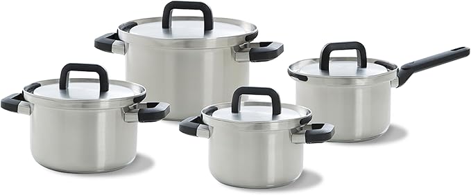 BK Cookware BV 123 Cooking Pot Set 4 Pieces Flow Cool