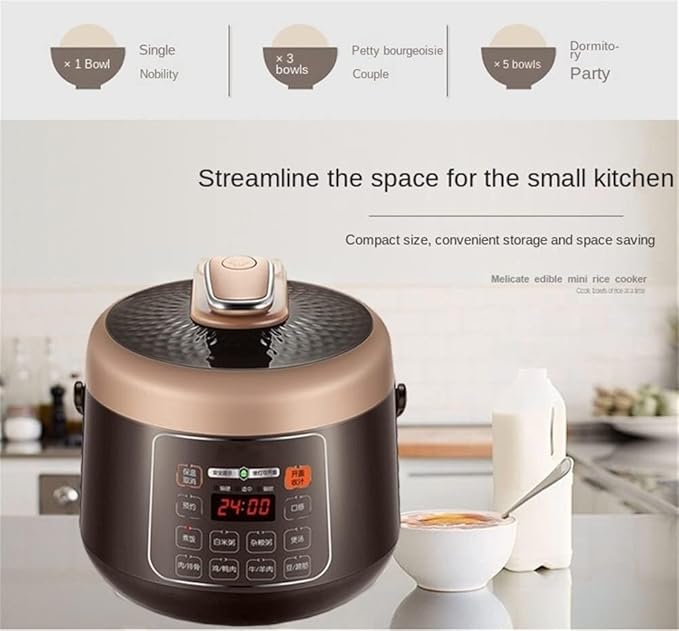 Mini Electric Cooker 3L Rice Cooker with Steamer Smart Insulation Household Multifunctional Non-Stick CookwareMulti-Function Rice Cooker(Blue)