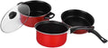 3pcs Cooking Tool Set Non-stick Frying Pan Soup Pot Milk Pan Home Kitchen
