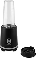 Black Single-Serve Blender with 1 Travel Lid Portable Blender for Shakes and Smoothies Stainless Steel Blades 16 oz New