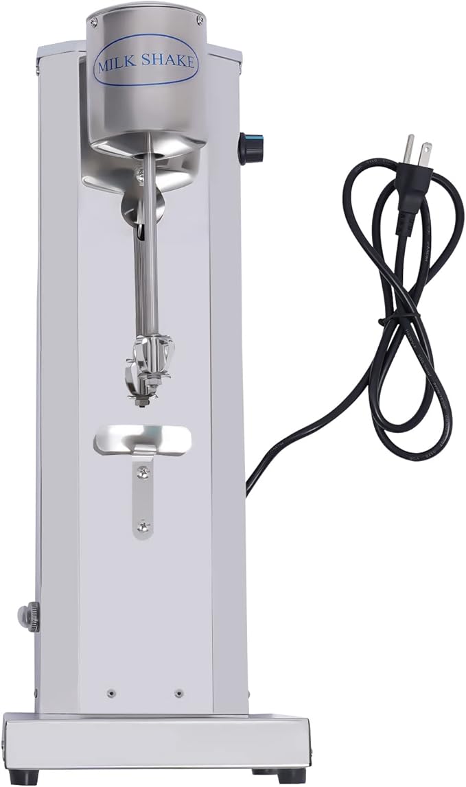 800ML Milkshake Machine Electric Milk Shakers 180W Commercial Milkshake Machine 16000rpm Milkshake Maker Machine Single Head Drink Mixer Stainless Steel Milk Shaker Maker Mixer Smoothie Milk