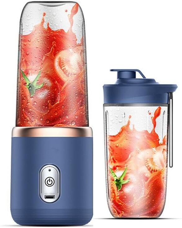 Electric Juice Maker Portable Blender Smoothie Juicer Fruit Machine with 400ml Capacity 1200mAh Rechargeable Battery USB Charging Food-Grade Non- Materials Unique Safety Design Lig