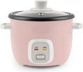 4-Cup Rice and Grain Cooker 1 Quart Capacity Pink Electric Kitchen Appliance for Home Cooking