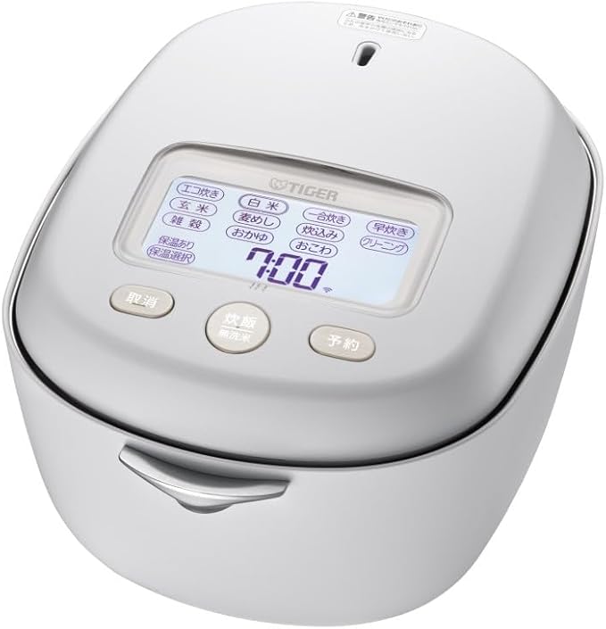Tiger TIGER JRX-T100-WT [Earthen Pot Pressure IH Jar Rice Cooker Freshly Cooked 100th Anniversary Model Earthen Pot Awahi Cooker 5.5 Cups Moon White] 100V