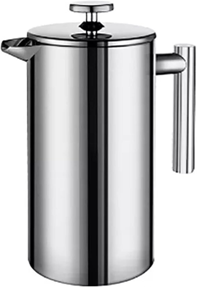 Coffee Carafe Coffee Machine Stainless Steel Coffee Filter Double Wall Large Capacity Manual Coffee Maker Convenient(800ml)