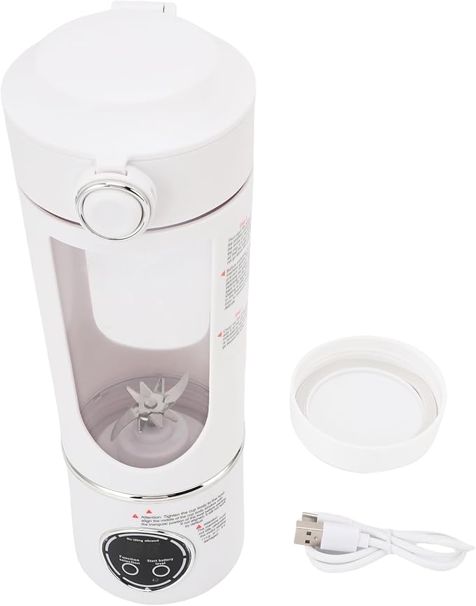 Asixxsix Portable Blender 700ML Leakproof Lid Rechargeable Smoothie Blender Travel with 1500mAh Battery for Travel Gym Home Office (White)