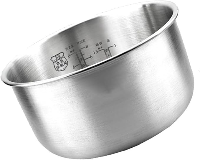 Rice Cooker Liner Compatible With Xiaomi Rice Cooker C1 3L4L Liner Rice Cooker 304 Stainless Steel Three-Layer Steel Liner(C1-4L liner)