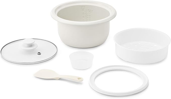20-Cup Rice Cooker &amp Food Steamer with Nonstick Ceramic Pop-Up Steam Tray (Renewed)