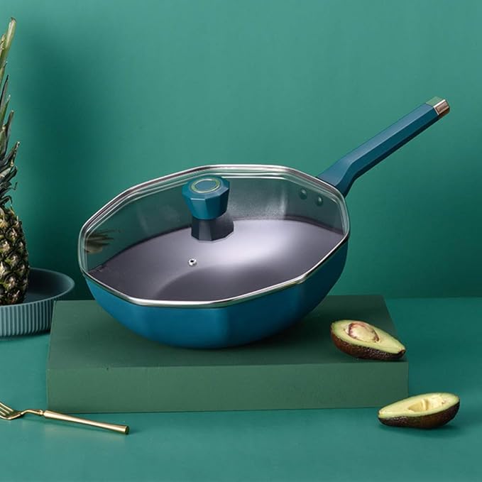 Cooking Pot Pots and PansDie-Cast Aluminum Non Stick Cooking Frying Pan PotsMultifunctional Induction Cookware Sets with Glass Lid and Bakelite Handles3PCS (3 Pieces) (Wok Variety Pack)