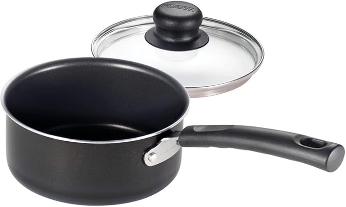 15 Pc Cookware Set - Silver Aluminum Nonstick (Color : Black)