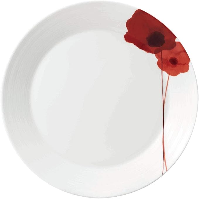 Narumi 52214-5918 Spring Field Plate 9.4 inches (24 cm) Red Anemone Cute Lunch Plate One Plate Dinner Microwave Safe Dishwasher Safe Made in Japan
