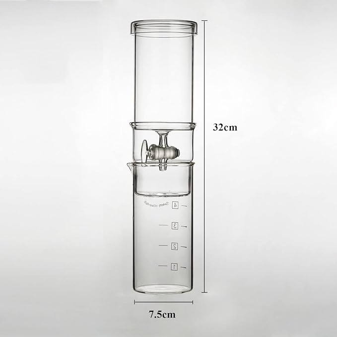 Cold Brew Coffee MakerCold Drip Coffee Machine with Adjustable Drip FilterGlass Cold Brew Coffee Tower Iced Coffee Brewer for Home and Office