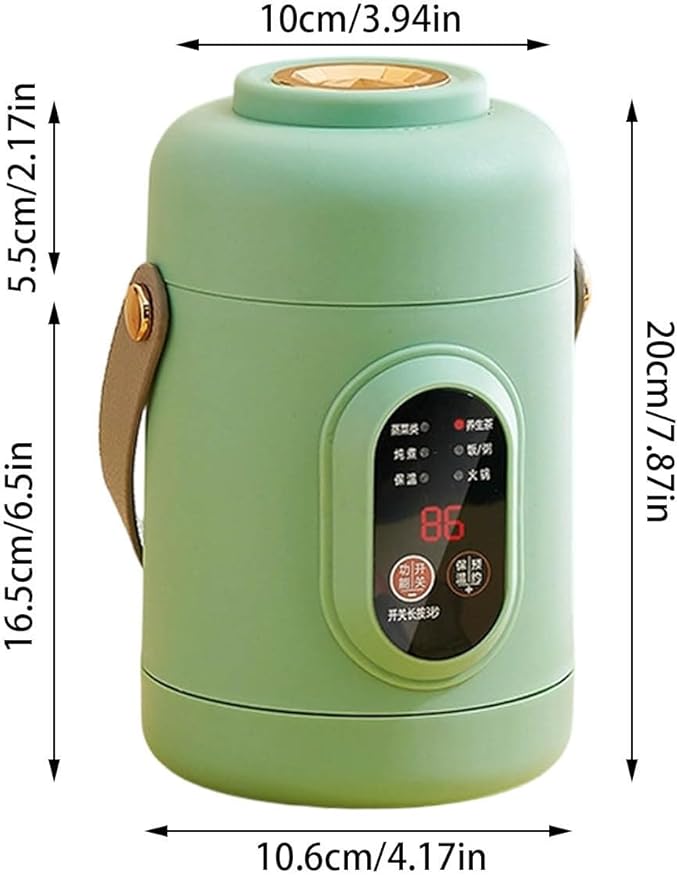 Mini Electric Pot 500W Stainless Steel Electric Cooker Portable Ramen Cooker Small Cooking Pot for Dorm Office Travel Rapid Noodles Cooker Stainless Steel Pot (Beige)