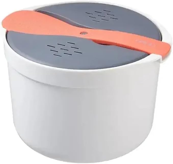 Microwave Oven Rice Cooker Portable Food Container Multifunction Steamer Bento Lunch Box Steaming Utensils(1)