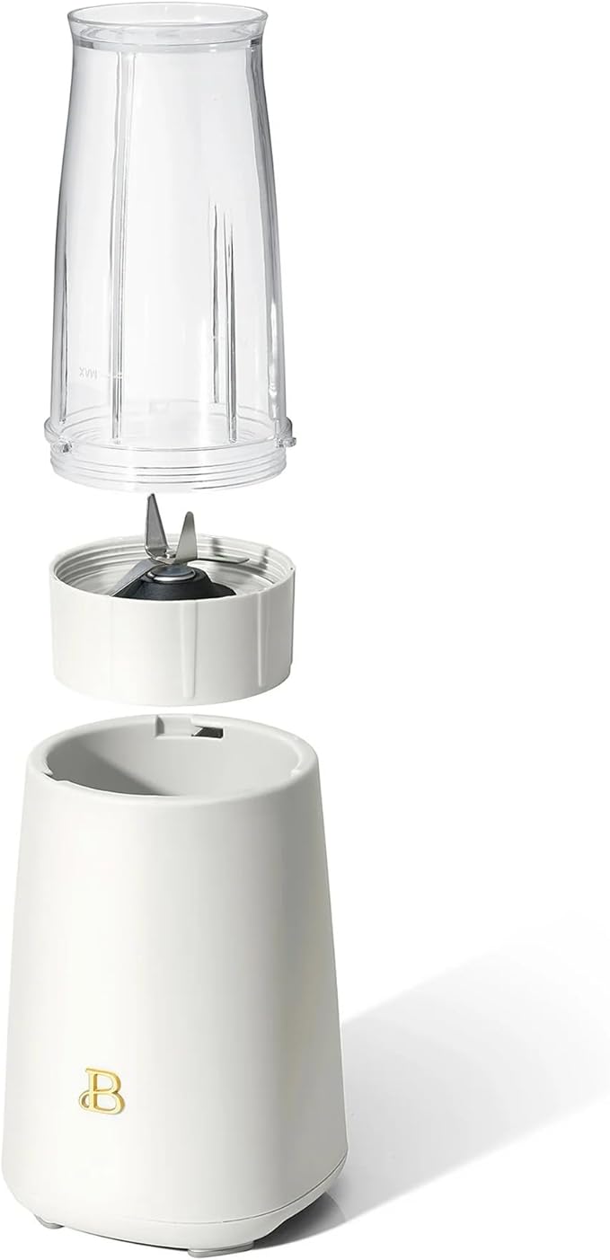 Personal Blender 12-Piece Set 240W Motor Emulsifying Stainless Steel Blade System 16oz Travel Cup with Straw BPA-Free Dishwasher Safe Jars