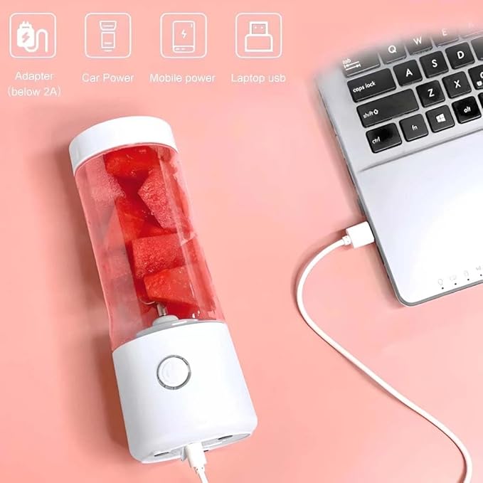 High-Speed Mini Portable Juicer - USB Electric Fruit Blender &amp Personal Food Processor