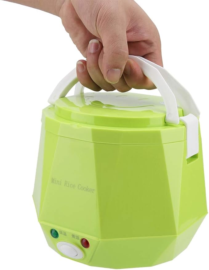 Travel Rice Cooker Portable Rice Cooker For Travel 12V 100W 1.3L Portable Mini Multifunctional Electric Non Stick Pot Electric Food Steamer For Outdoor Travel Car Cooking(#2)