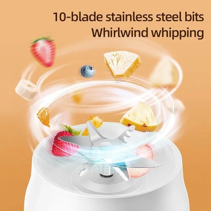 500ML Portable Electric Blender 40W USB Rechargeable Cordless Juicer High Powerful Cup Smoothie Milkshake Juice Food