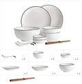 Dinnerware Sets Dish SetDurable Reactive Glaze PlatesDishesBowlsGift Idea for Any Occasion (A One Size)
