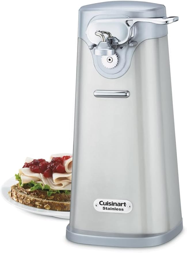 Cuisinart CPT-415P1 Countdown Metal Toaster 2-Slice Brushed Stainless &amp SCO-60 Deluxe Electric Can Opener Quality-Engineered Motor System Allows you to Open Any Size Can Stainless Steel