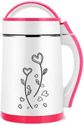 Soymilk Machine Household Soyabean Milk Maker Stainless Steel Filter-Free Heating Soy Beans Milk Juicer Grain Grinding(Black-JoJo's Bizarre Adventure1)