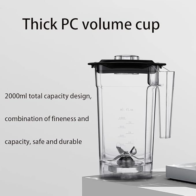 Blender Smoothie Maker with Sound Enclosure Commercial 2L Stand Mixer Blade Ice Crusher with Cover Silent Broken Wall Cooking Machine for Smoothie Fruits 17000RPM