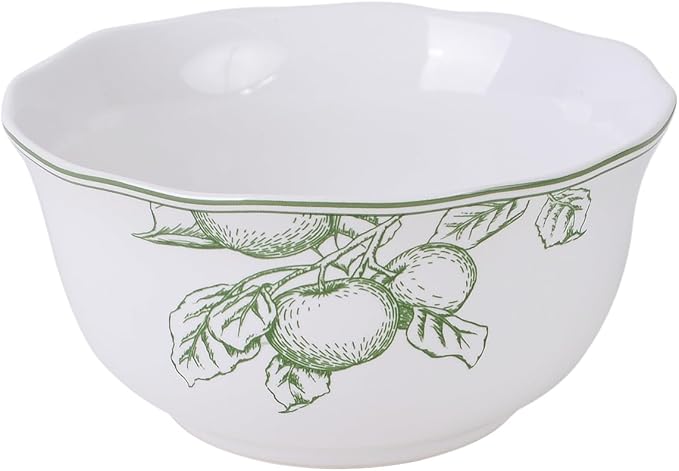 222 Fifth 12-Piece Porcelain Dinnerware Set for 4 Elegant Floral Plates and Bowls Sets-White/Green Ceramic Dishes Chip Resistant Kitchen &amp Dining Dish Set Microwave &amp Dishwasher Safe Hudso