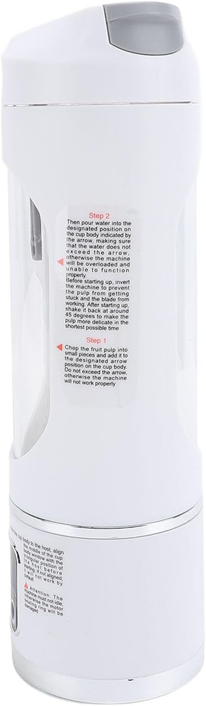 Small Travel Blender 450 Ml Easy to Use a Portable Office Squeezer Cup (White)