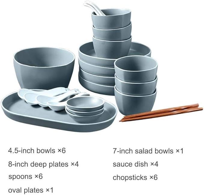 Modern Matte Glaze Porcelain Dinnerware Sets Ceramic Dinner Plates Dessert Plates Cereals Bowls for Daily Life Family Party and Restaurant Service for 8Service for 6(28pcs)