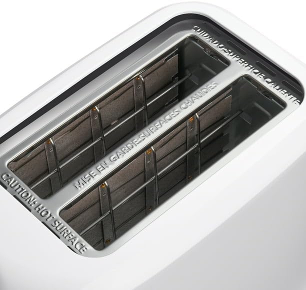 2-Slice Toaster with 6 Shade Settings and Removable Crumb Tray Arctic White Fit Bread Slices Up To 4X 4