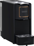 Crux Espresso Machine for Nespresso Pods - Programmable Coffee Brewer Capsule Compatible with Large Removable Water Tank and Drip Tray Black and Copper