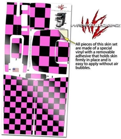 Decal Style Vinyl Skin compatible with Keurig K10 / K15 Mini Plus Coffee Makers Checkers Pink (COFFEE MAKER NOT INCLUDED)