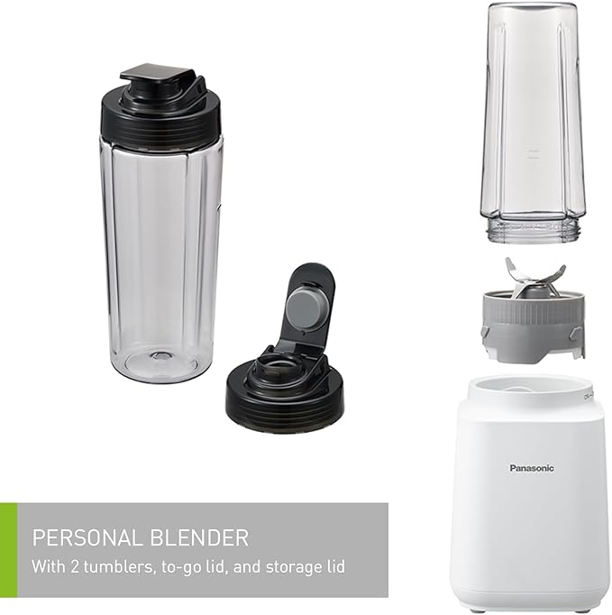 Panasonic MXXP103 Lightweight Personal Blender with Sawtooth Blades BPA-Free 450W White