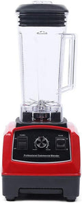 110V Professional 2L 1500W 2HP Heavy Duty Commercial Grade Countertop Electric Mixer Juicer Mixer Food Processor for Crushing Ice Frozen Dessert SoupFishSpeed 4300RPM (Red+Black)