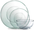 SEDLAV Round Clear Glass Dinnerware Set (12 Pieces)