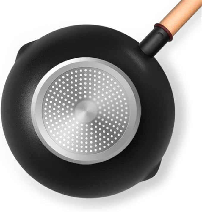 Cookware Set Pan Non Stick Cooking Pot Kitchen Dining Bar Induction Cooker (Color : Black Size : 2pcs b) (Black 2pcs b)