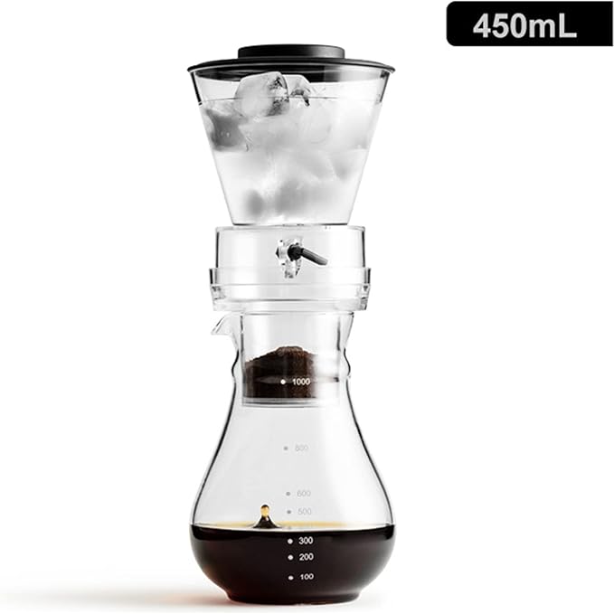 Ice Drip Coffee Pot Glass Coffee Maker 1000ML Household Machine Ice Brew Kettle Tea Glass Pot Hand Brew Cold Ice Brew Pot Espresso Coffee
