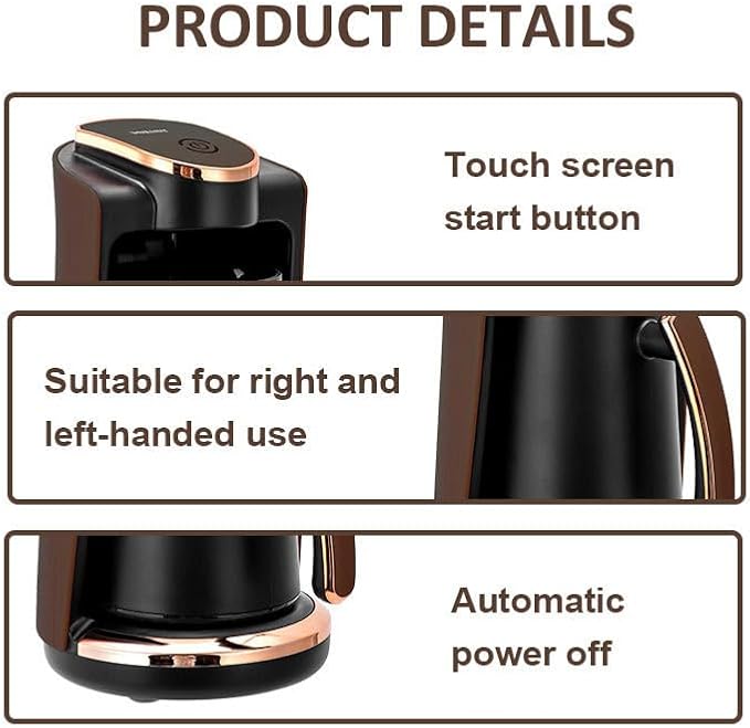Electric Coffee Maker 550W Brewer Coffee Maker Includes 8.9oz (250ML) 1~4 Cup Coffee cups Automatic Shut-Off for Home OfficeFor instant coffee espresso macchiato