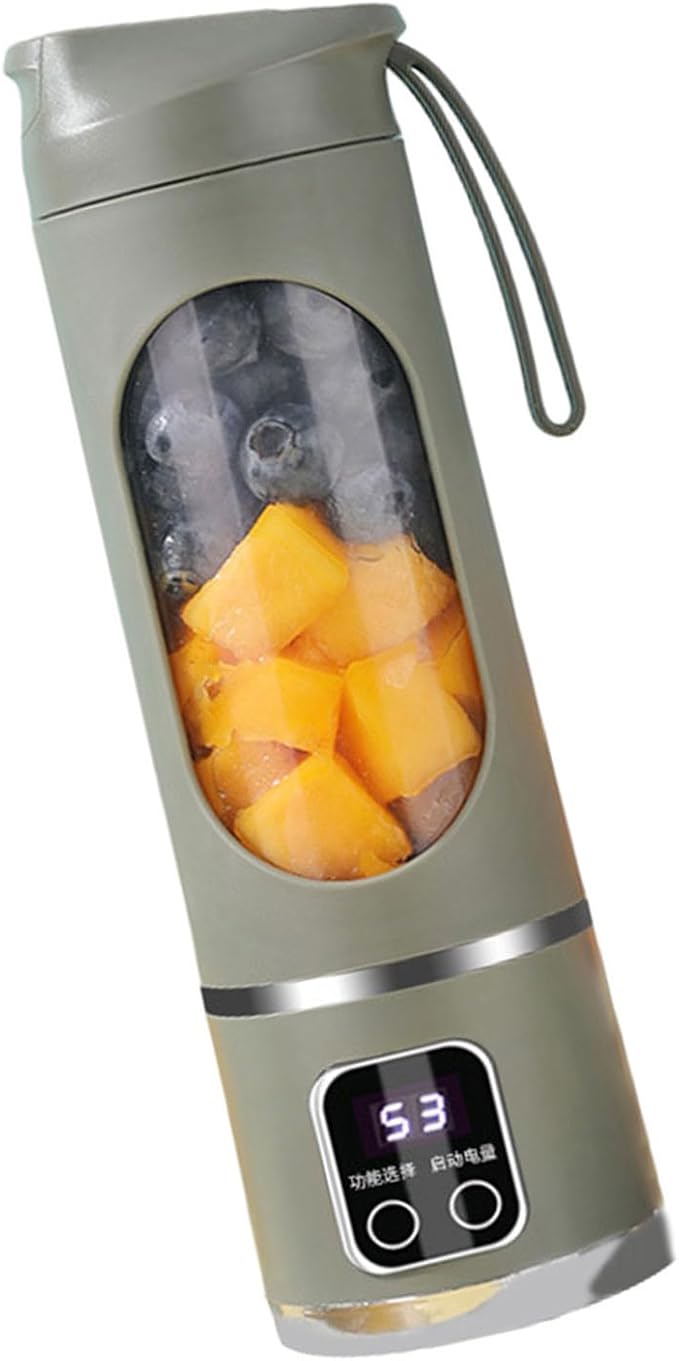 Portable Household USB Powered Juicing Machine Digital Display Electric Juicer Cup Powerful Motor Large Capacity Blender Mixer