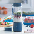Portable Rechargeable Blender with 6-Prong Blade 16oz BPA-Free Jar 20+ Blends per Charge – Perfect for Smoothies Frozen Drinks and More – On-the-Go Convenience with Extra Lid &amp Safety Lock