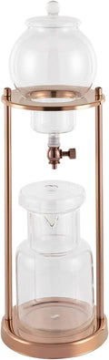 JOMCYDM 20.29 Oz Ice Dripper Coffee Maker Cold Brew Coffee Tower Ice Drip Coffee Maker for Coffee Shop for Bars Clubs PartiesServing Size Approx 6-8 People (Gold)
