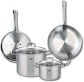 ELO 9509150 Cookware Set 4 Pieces 2 Frying Pans 28 and 32 cm and 2 Saucepans 20 and 26 cm Elo Profi Citrine Stainless Steel Induction