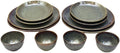 Ceramic Navhara Dinner Set of 12 Piece for Family of 4 | Handcrafted Ceramic Glossy Finish Dinner Set | Microwave/Dishwasher Safe | Plates and Bowls Set for Dining Gift (3x10 Inch)
